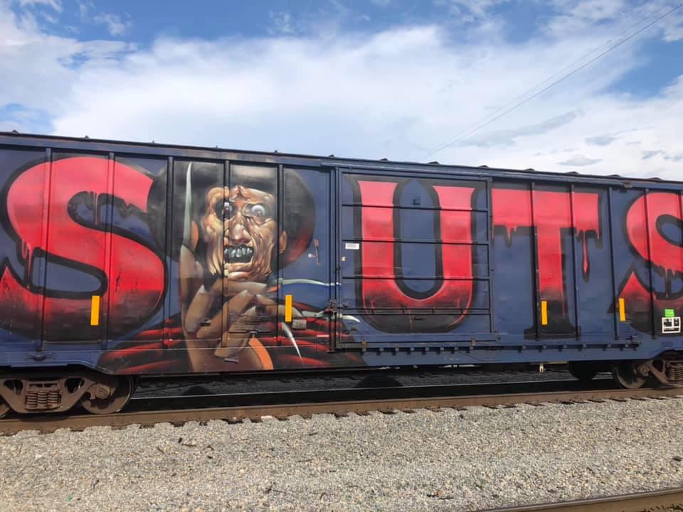 Sluts Box Car Graffiti