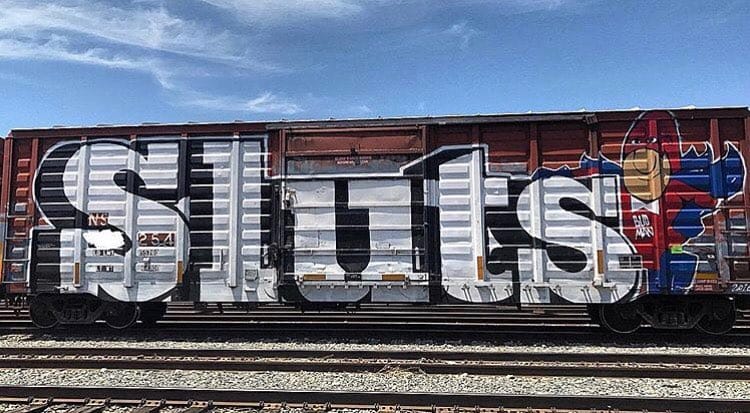Sluts Box Car Graffiti