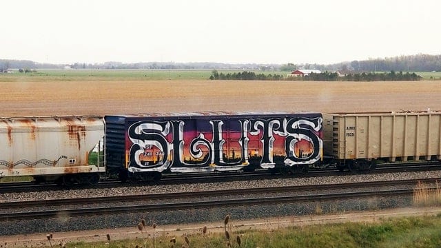 Sluts Box Car Graffiti
