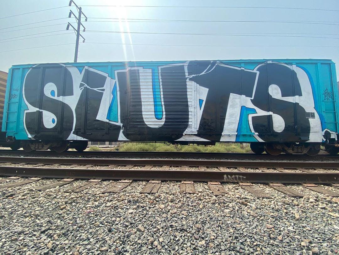 Sluts Box Car Graffiti