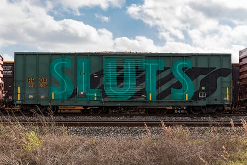 Sluts Box Car Graffiti