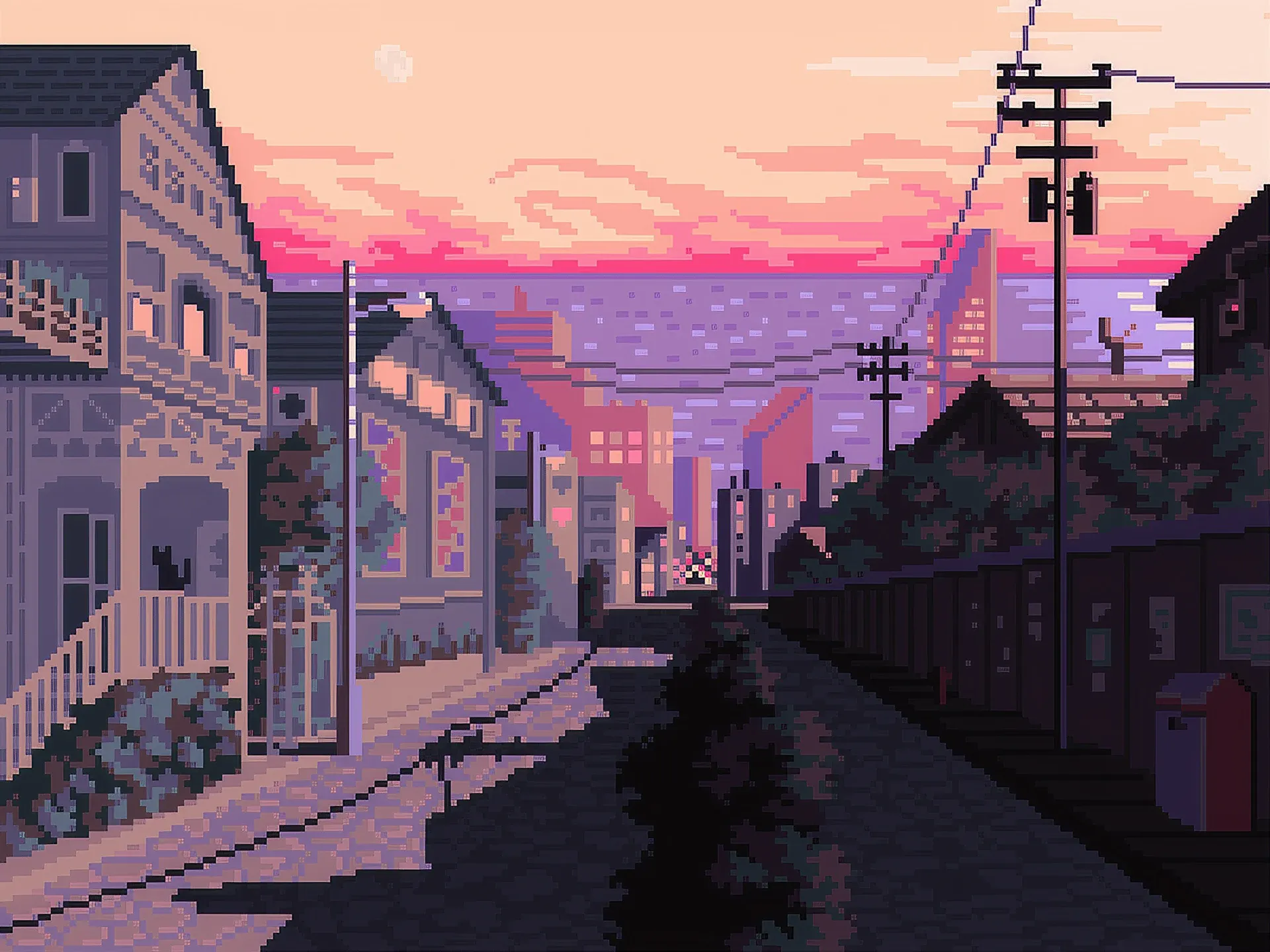 City street desktop wallpaper