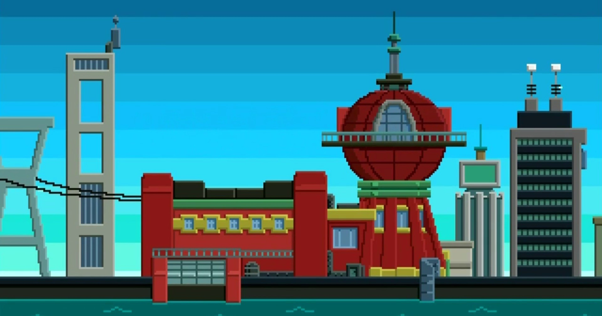 Futurama 8-Bit Desktop Wallpaper