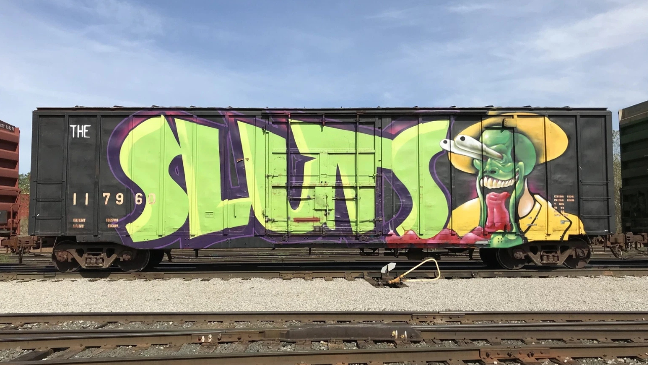 Sluts Box Car Graffiti