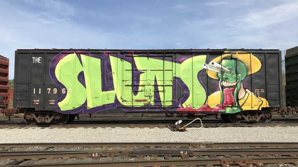 Sluts Box Car Graffiti