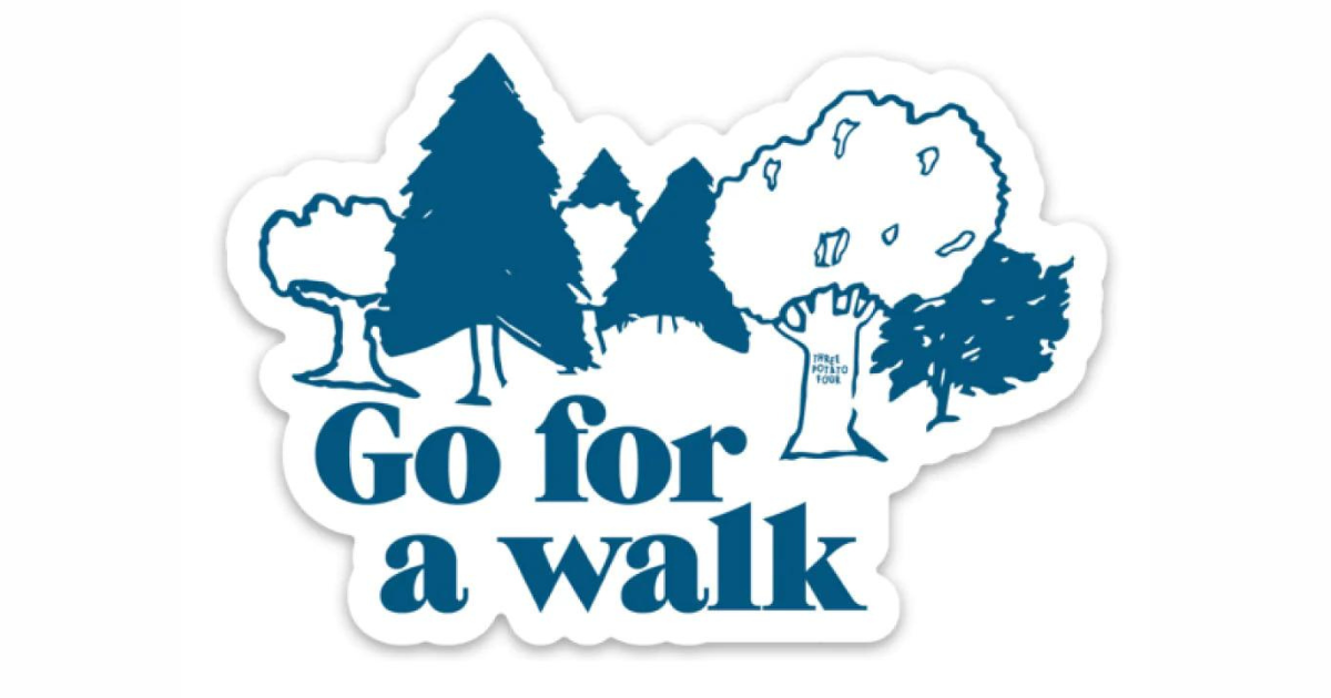 Go for a walk sticker
