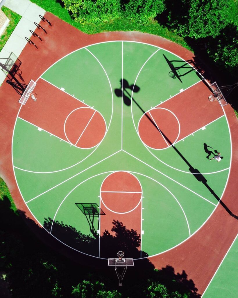 3 basketball courts