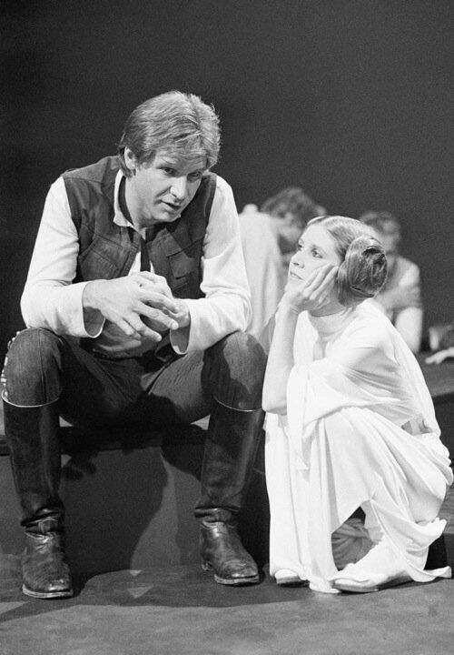 harrison ford carrie fisher star wars waiting to shoot