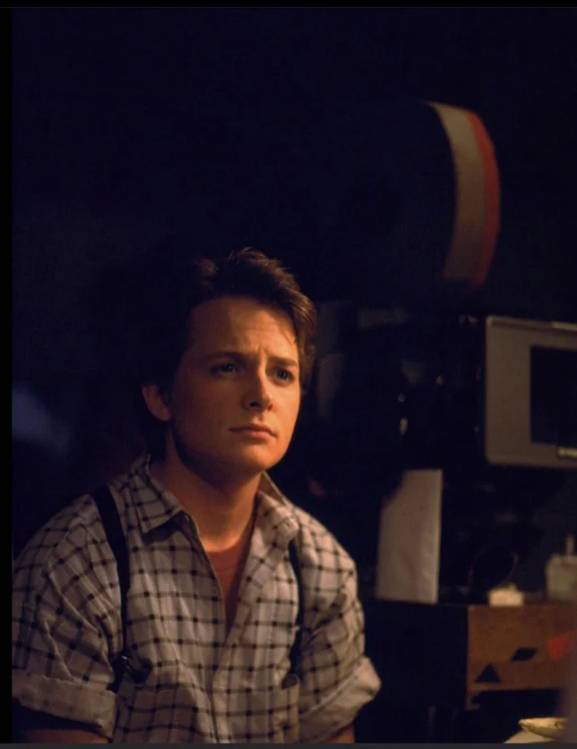 michael j fox late night filming back to the future
